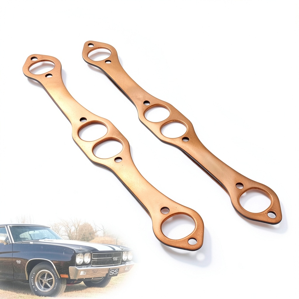 Chevy SBC header gaskets made from copper
