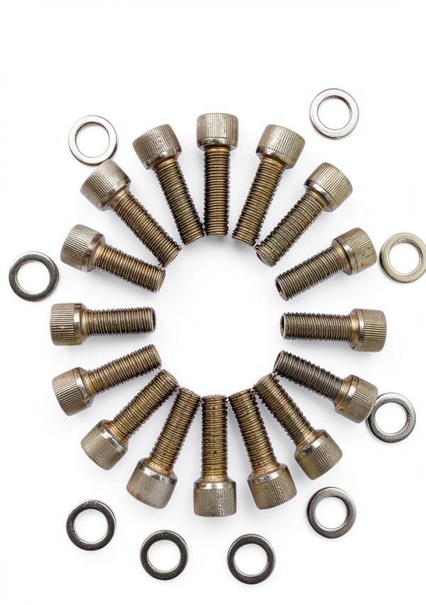 Ford V8 Engine Exhaust Header Bolts 18-8 Stainless Steel-2