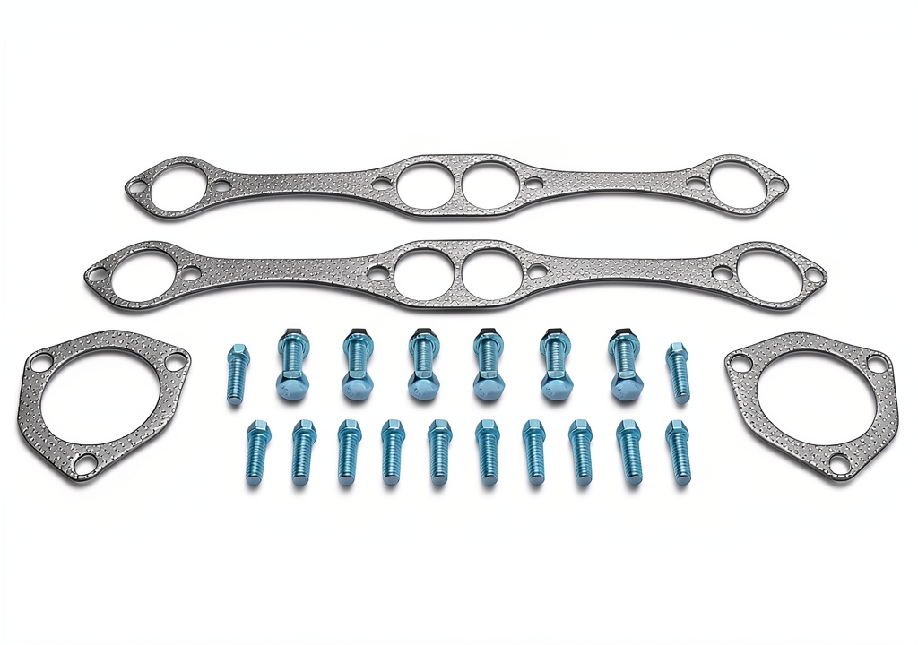 Installing DNA MOTORING Aluminum Exhaust Header Gasket on a home garage workbench