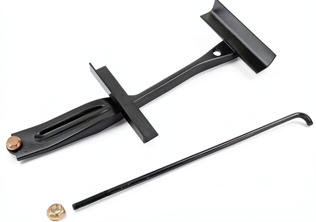 Installing Toyota Sienna Battery Hold Down Kit by AngyMeck Steel Direct on a wooden workbench