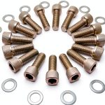 Ford V8 Engine Exhaust Header Bolts 18-8 Stainless Steel-0