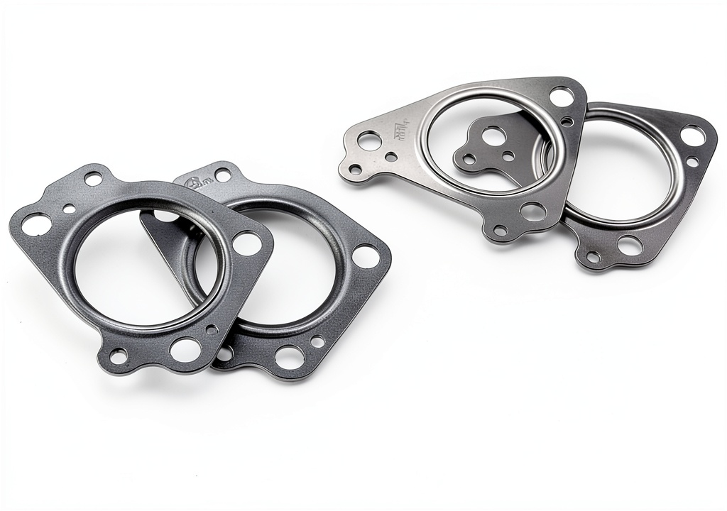Installing Pacific Performance Engineering Stainless Steel Exhaust Header Gasket on a garage workbench