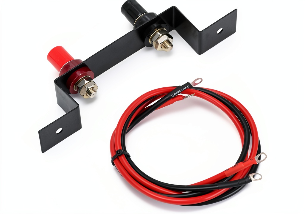 Battery relocation kit installed in an ATV