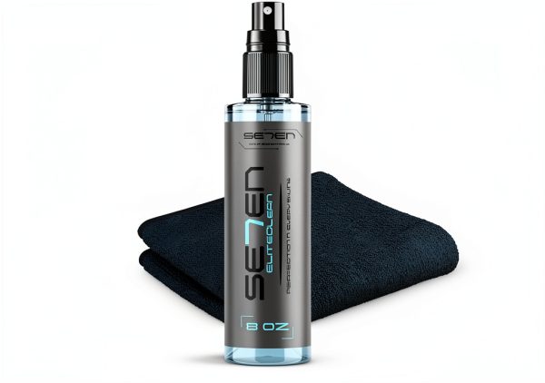 SE7EN Golf EliteClean Grip Cleaner 8oz Electric Blue with Towel-0