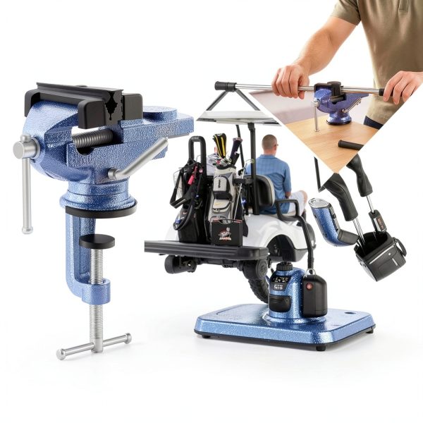 XIEKRAB Golf Regripping Kit Blue Steel 360Vise Clamp Tool Set-6