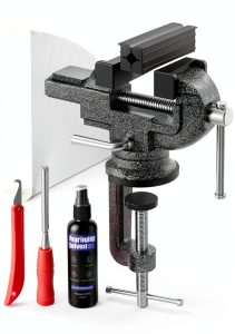 Beseetop Golf Grip Repair Kit BK-1 Black Silver with 360° Portable-0