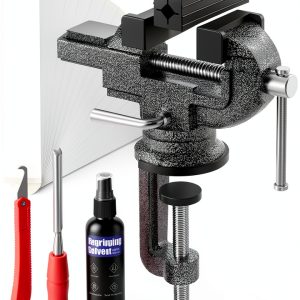 Beseetop Golf Grip Repair Kit BK-1 Black Silver with 360° Portable-0