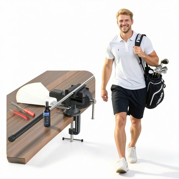 Beseetop Golf Grip Repair Kit BK-1 Black Silver with 360° Portable-1