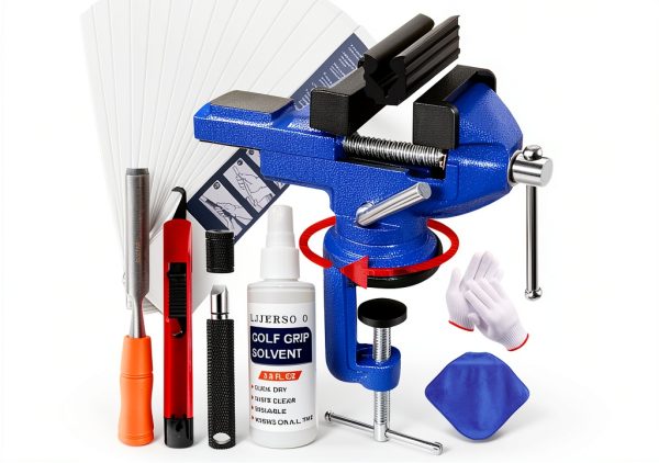 LJJERSO O Golf Club Grip Repair Kit 9‑Piece Blue Regripping Set with-0