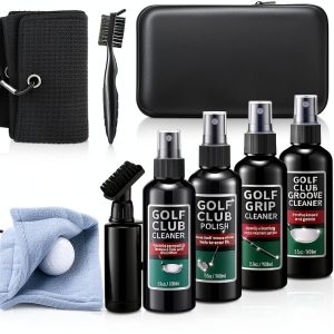 Hahafelt Golf Club Cleaning Kit QUN2762 Black Gray 9‑Piece Portable-0