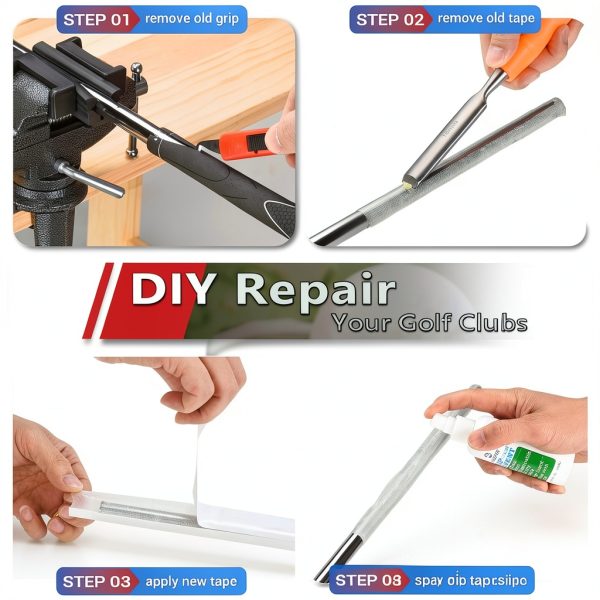 Golf Grip Kit AugFir Portable Table Vise Clamp with Solvent-3
