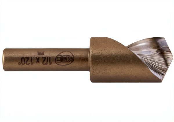 KEO 53122-01 Single Flute Countersink, High Speed Steel, 120 Degree Cutting Angle, 1/2" Body Diameter-1