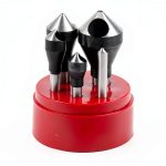 SHARS 5 PC 90 Degree Zero Flute HSS Countersink & Deburring Set-0